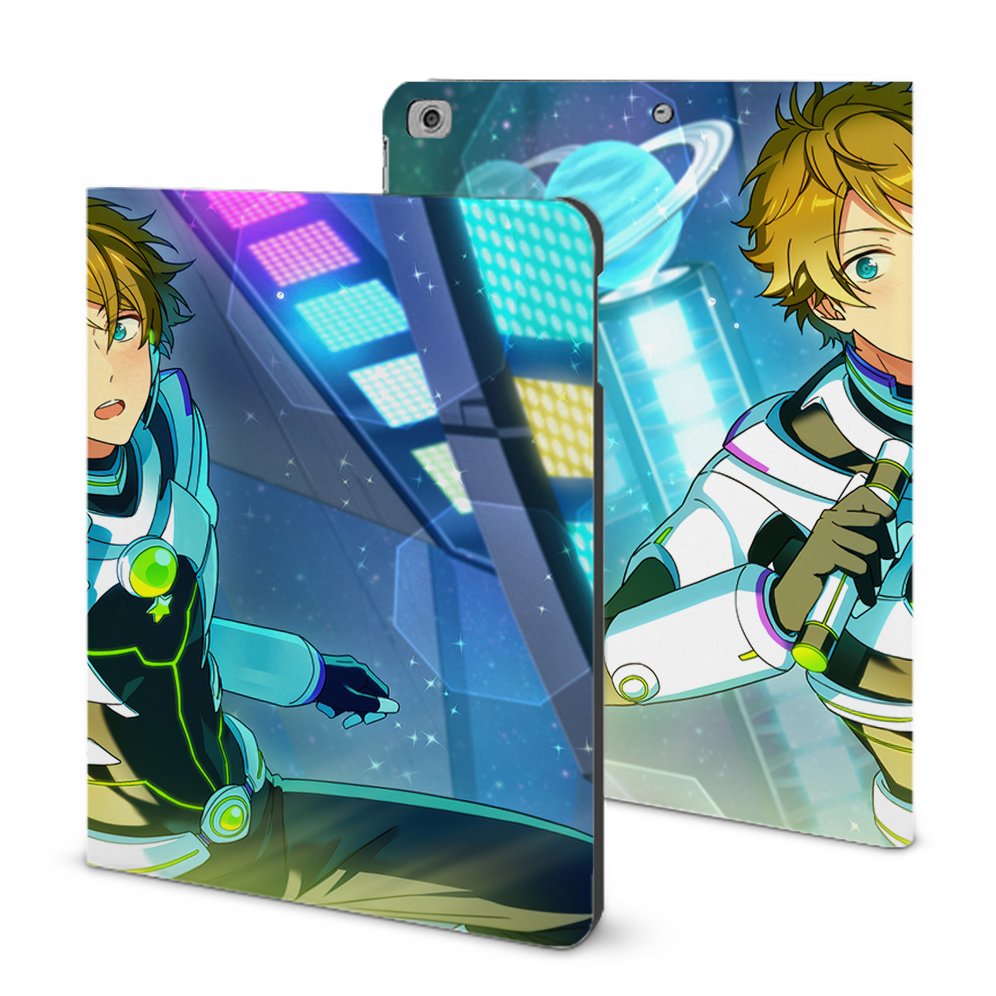 （画像用） あんさんぶるスターズ! Ensemble Stars IPad ケース ブック型 PUレザー TPU 耐衝撃 軽量 薄型 ペン収納なし 全面保護 IPad 各モデル対応